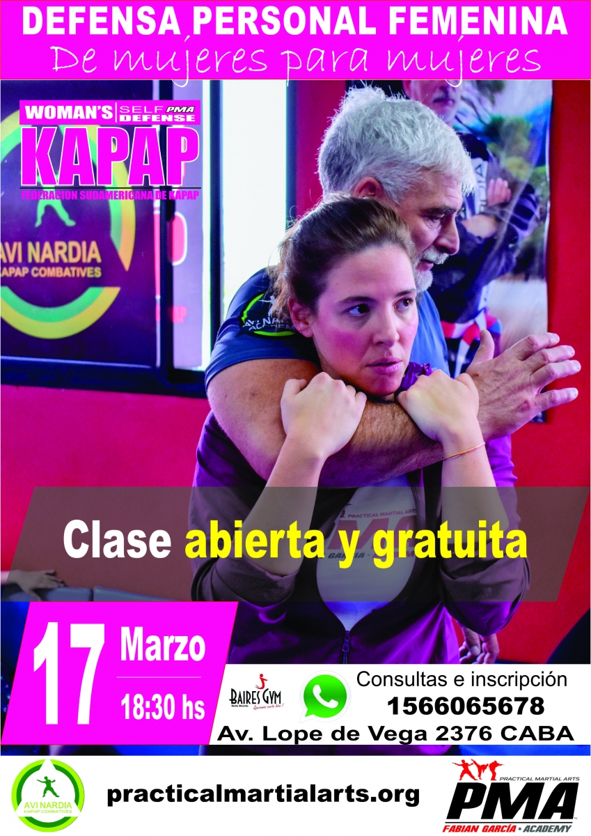 Kapap Femenino Clase Abierta y Gratuita 17/3/2020